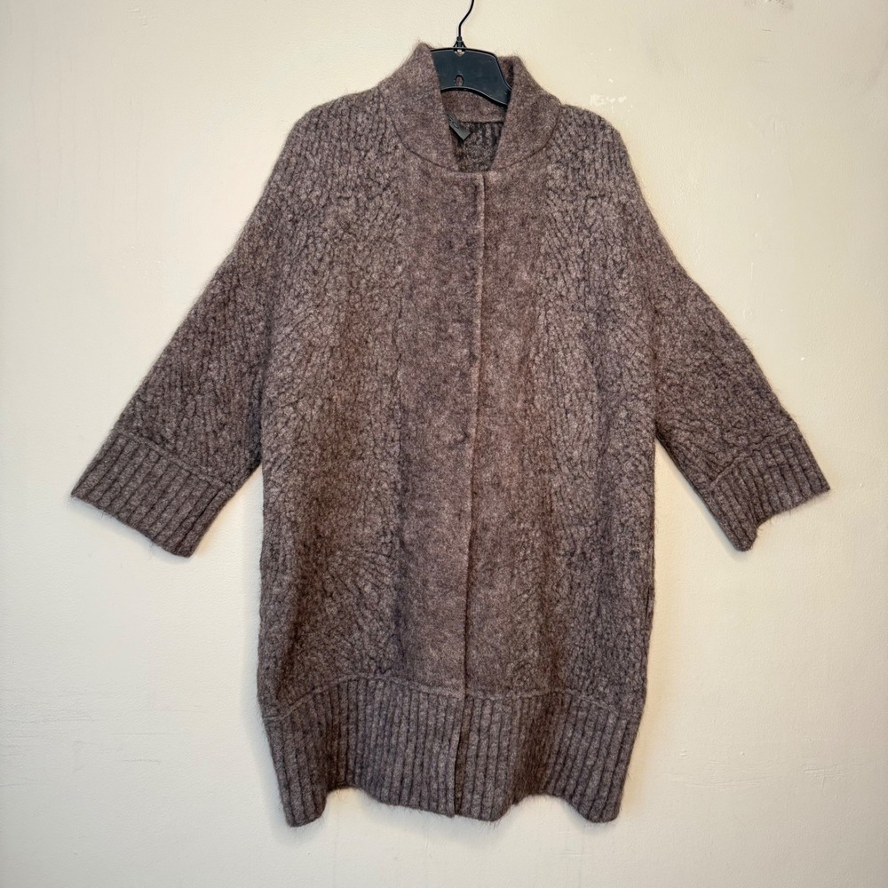 She's So Wool Mohair Brown Cardigan Sweater Italy EUR 40